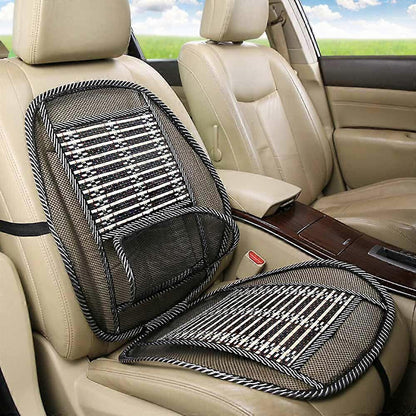 Cooling Massage Car Cushion - Breathable Summer Back & Waist Support Pad