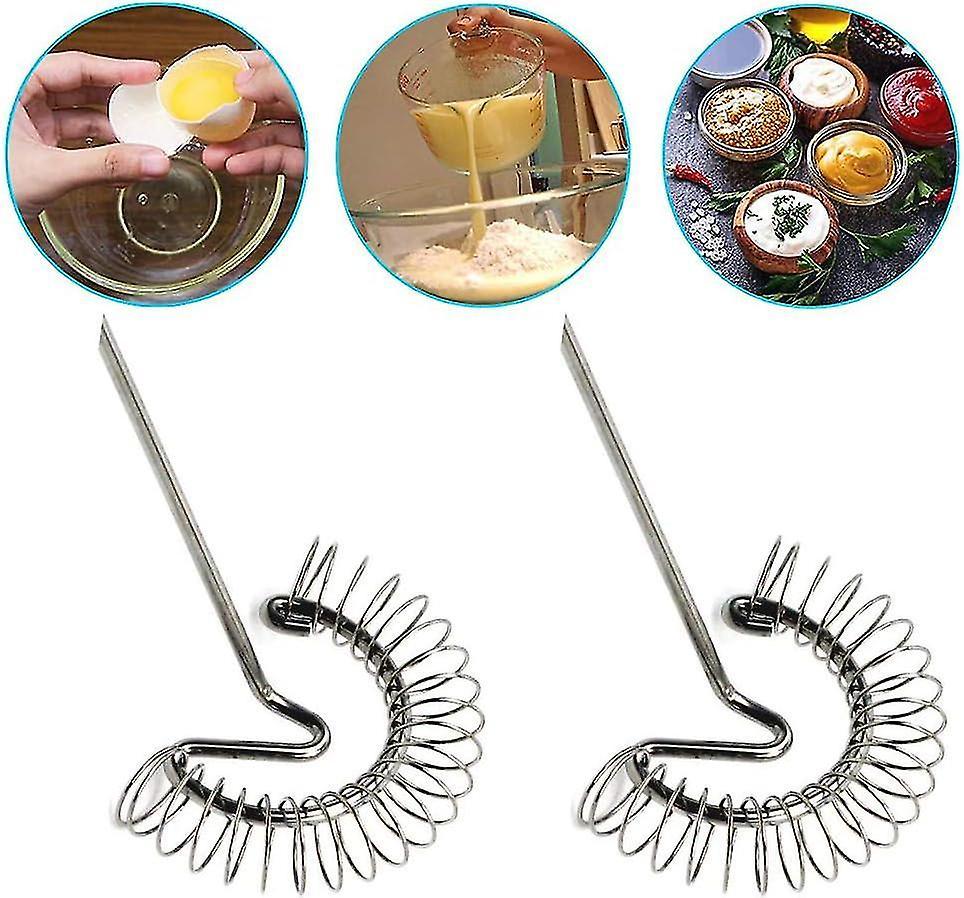 Magic Spiral Whisk Set - Stainless Steel Mixing and Whipping Tools (2pcs)