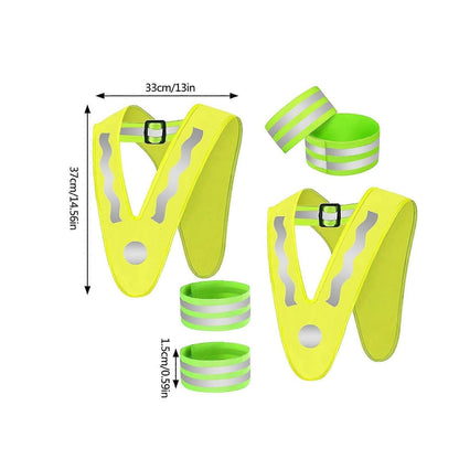 Babies Reflective Vest with Wrist Bands, Outdoor High Visibility Reflective Gear