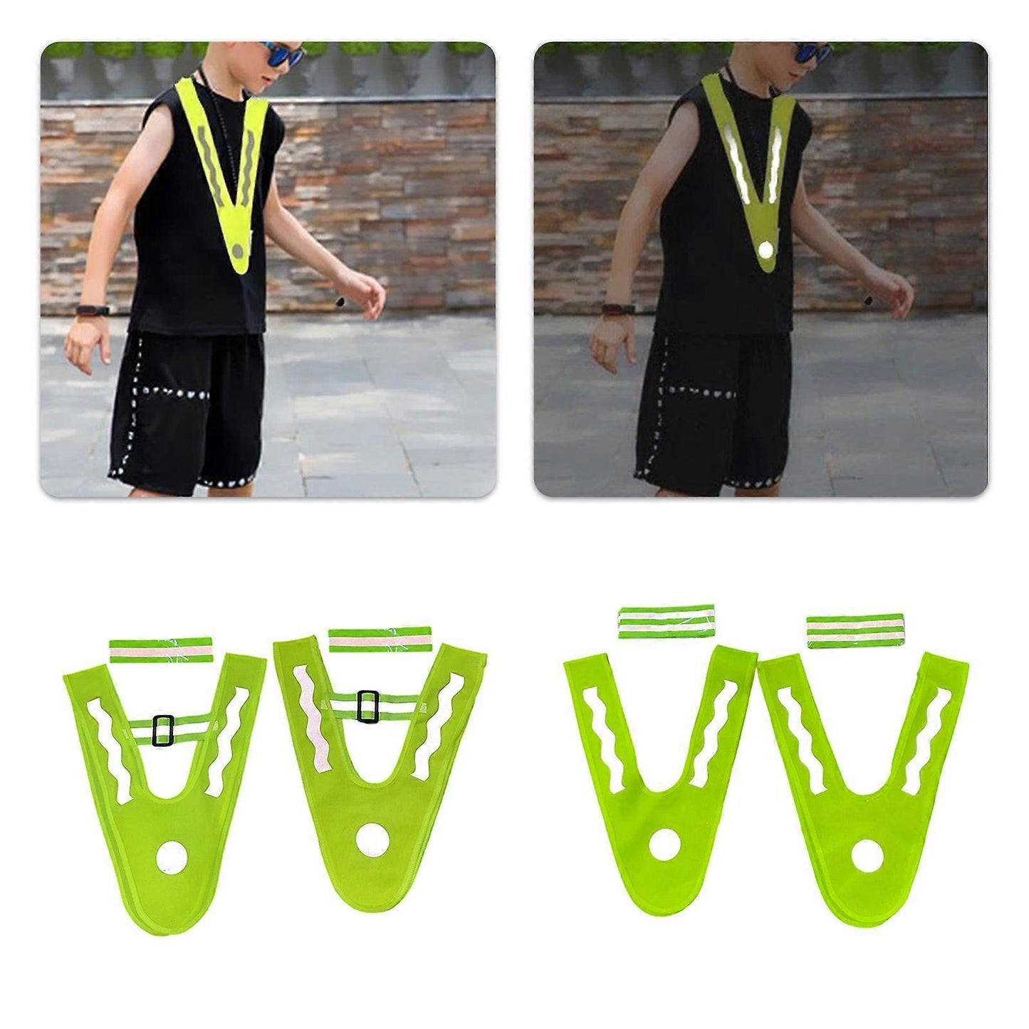 Babies Reflective Vest with Wrist Bands, Outdoor High Visibility Reflective Gear