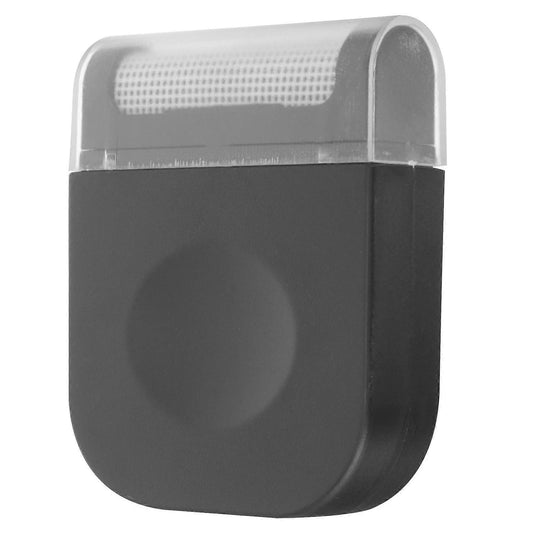 Rechargeable travel fabric shaver, dark gray/black compact lint remover with blade guard