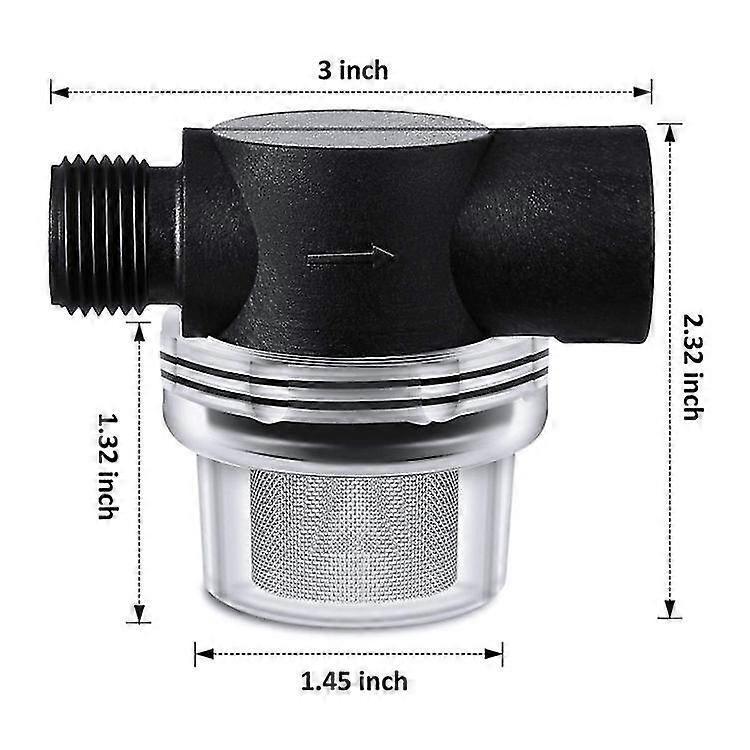 RV Universal Water Pump Filter with Stainless Steel Pre-Filter