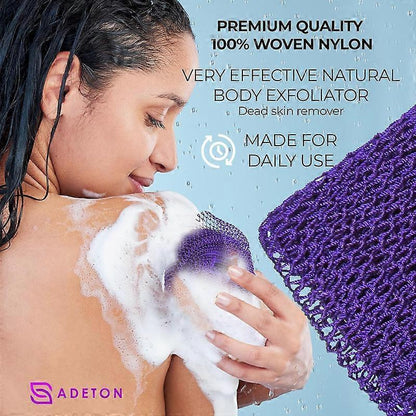 African Long Net Bath Sponge, Exfoliating Wash Cloth