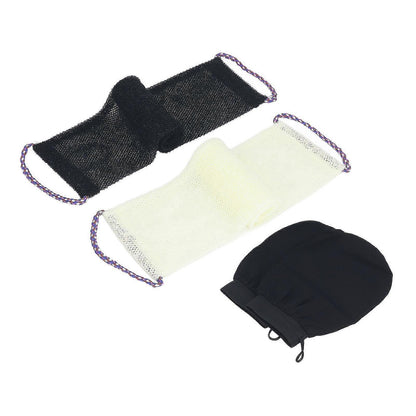 African Long Net Bath Sponge, Body Exfoliating Net with Bath Gloves