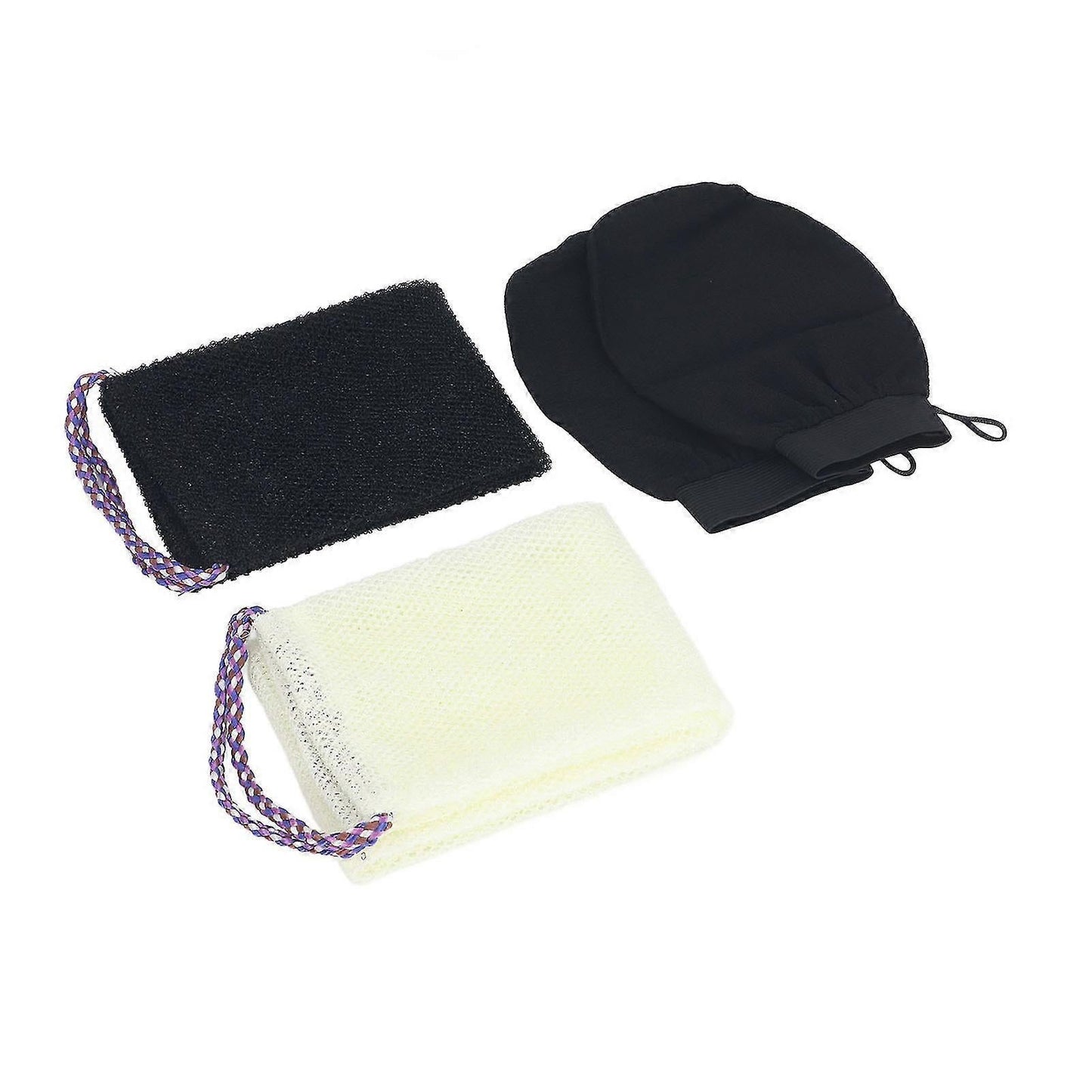 African Long Net Bath Sponge, Body Exfoliating Net with Bath Gloves