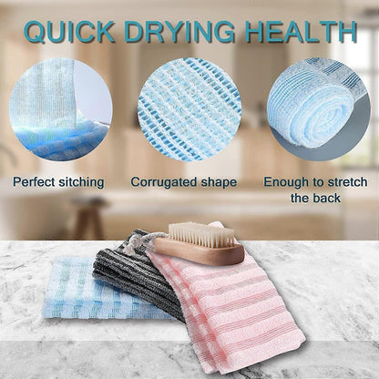 3pcs Exfoliating Washcloth Body Scrubber, African Net Sponge