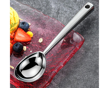 Ice Cream Scoop Anti-slid Stainless Steel Ice Cream Spoon-Home-Silver