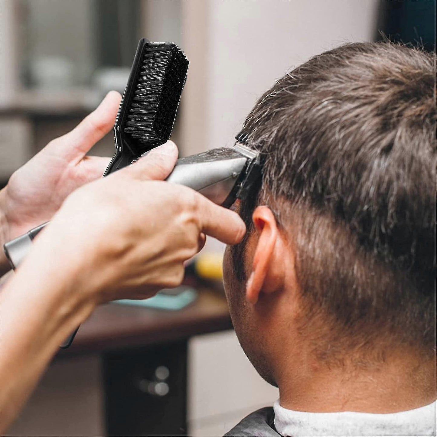Barber Fade Brush, Clipper Blade Cleaning Nylon Brush