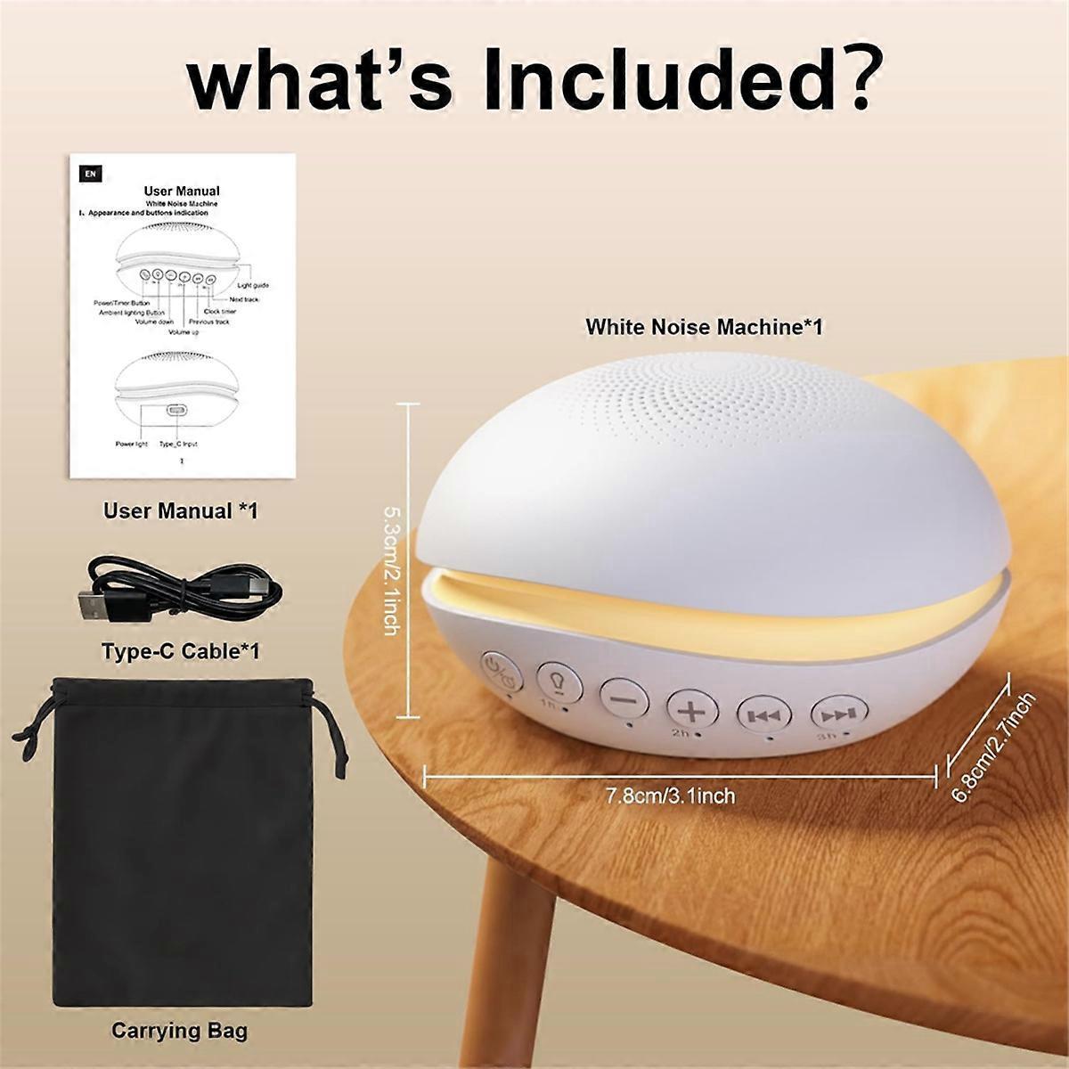 Portable White Noise Machine Sound Therapy for Home Travel Relaxation