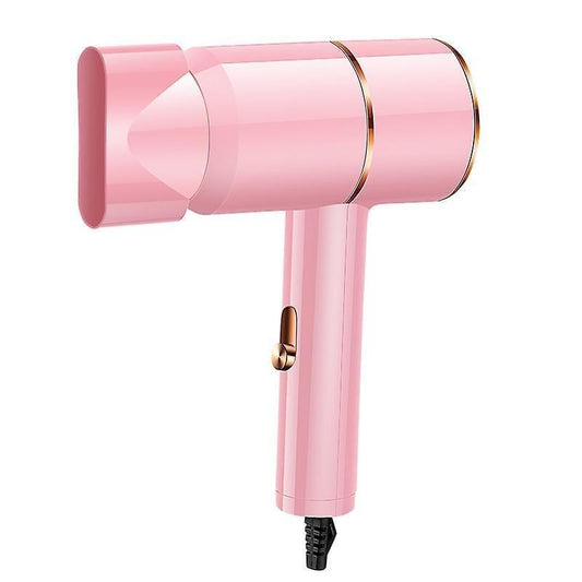 Pink ionic hair dryer with concentrator nozzle and hanging cord
