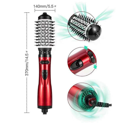 3-in-1 Rotating Hot Air Styler Hair Dryer with Brush