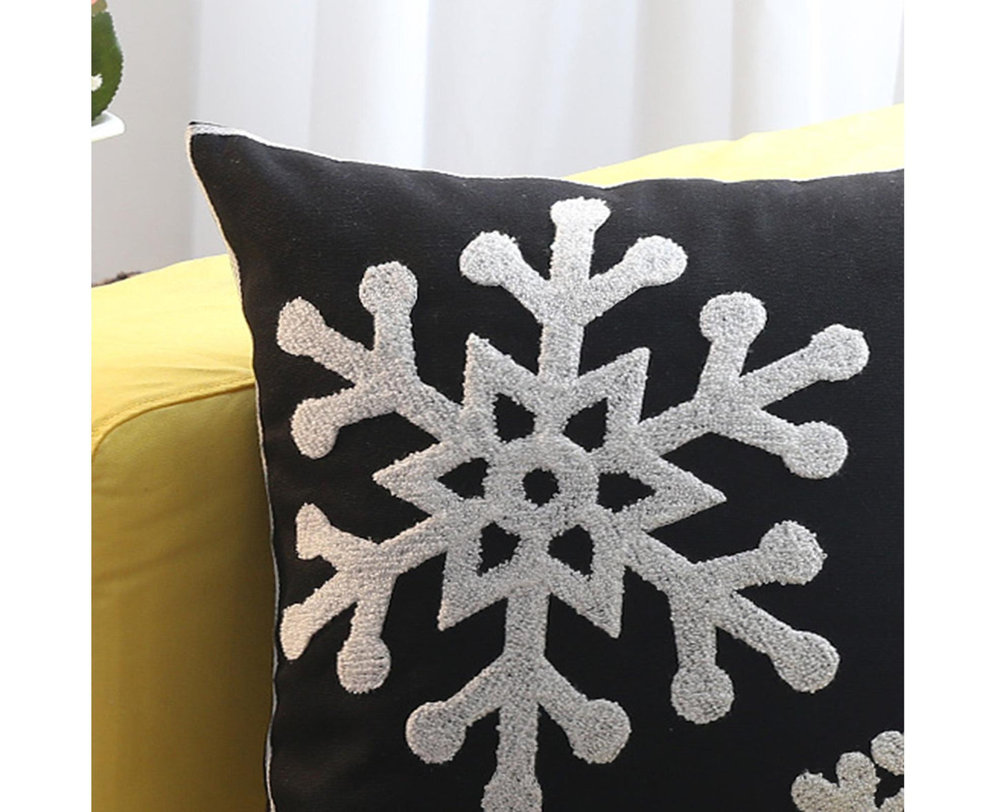Xmas Throw Pillows Case for Living Room-Black
