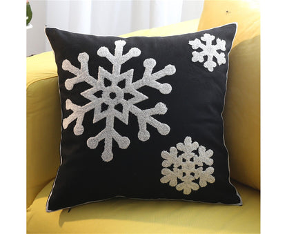 Xmas Throw Pillows Case for Living Room-Black