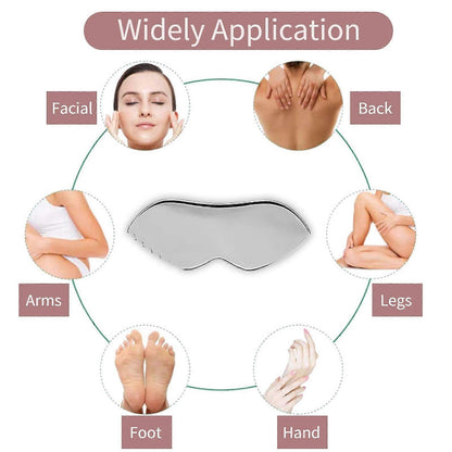 Upgraded Stainless Steel Face Guasha Tool, Metal Skin Tightening Massage Scraper