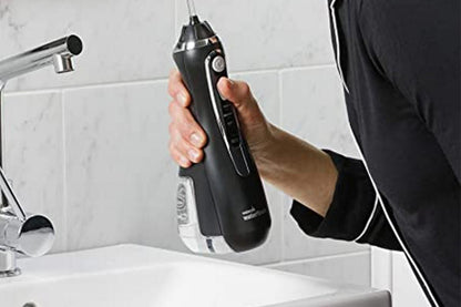 Cordless Electric Water Flosser Dental Oral Irrigator Water Teeth Cleaner Picks for Home Travel with 7 Jet Tips Dental Care -Black