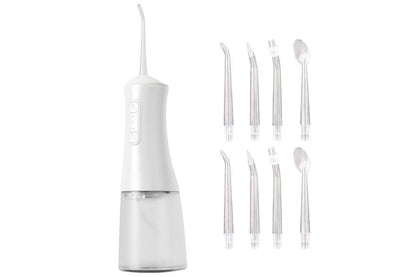 Cordless Rechargeable Portable Water Flosser for Teeth Gums Braces Care and Travel with 8 Flossing Tips