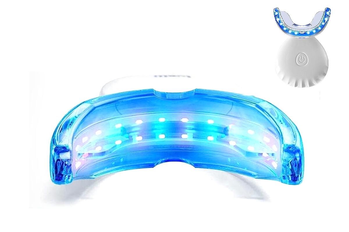 Portable Teeth Whitening Kit with Blue Light Technology - White