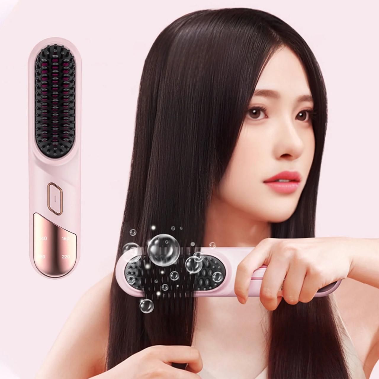 Cordless Hair Straightener and Curler 2 in 1 Mini Ceramic Flat Iron for Travel