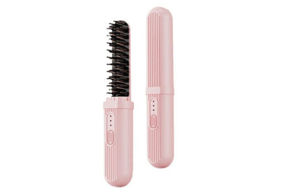 Hair Straightening Comb Negative Ion Heated Straightener Brush Curler