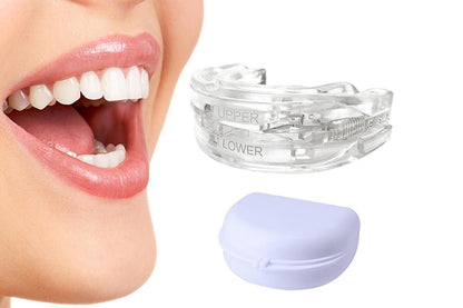 Anti-Snoring Mouth Guard Sleeping Bite Guard for Bruxism Aid Mouthpiece -White
