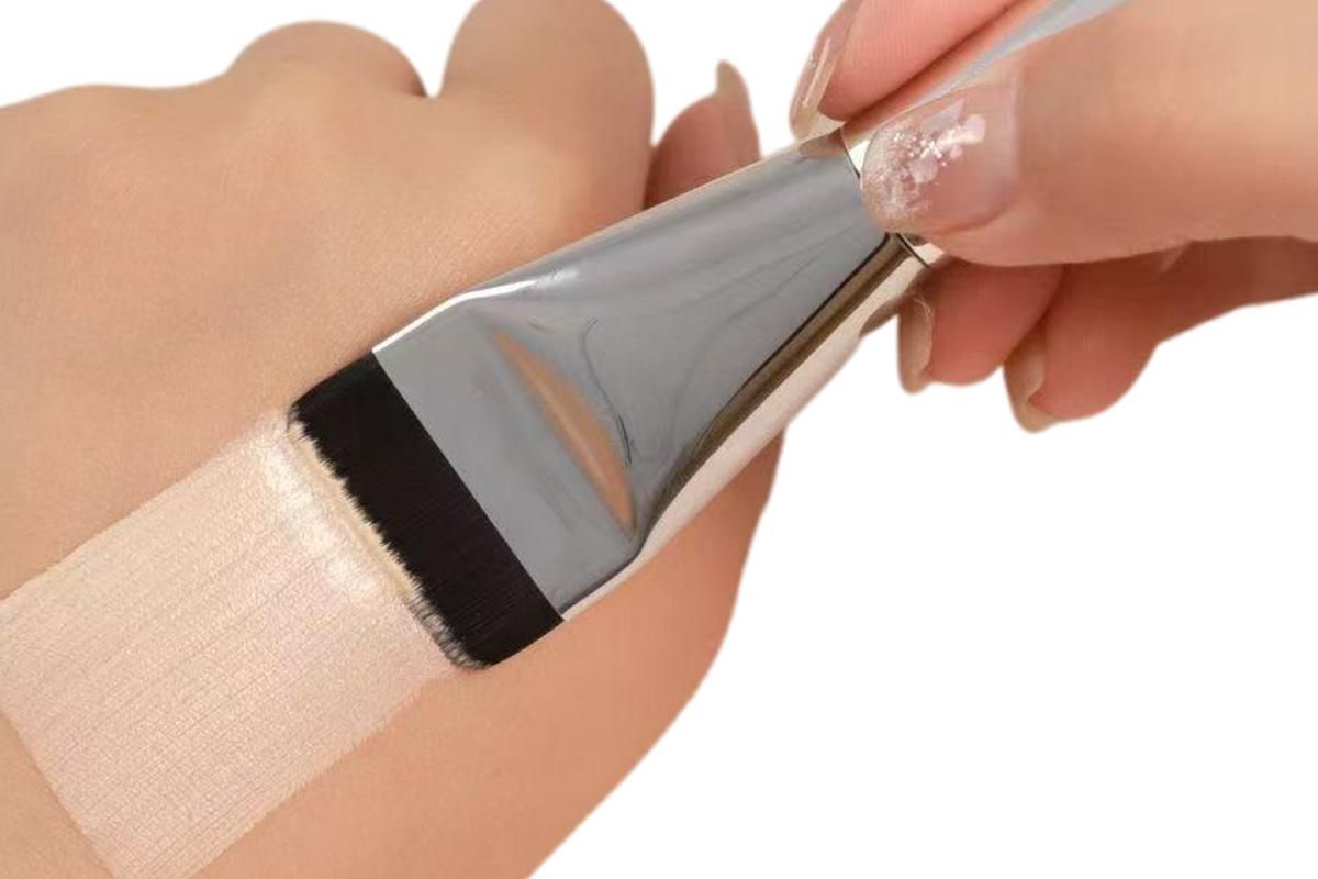 4 Pack Flat Foundation Brush Straight Head Makeup Brush for Liquid Foundation Face Mask