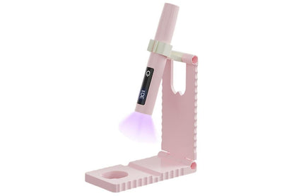 Portable Touch Nail Lamp - Cordless Mini LED Gel Curing UV Light with Timer - Pink
