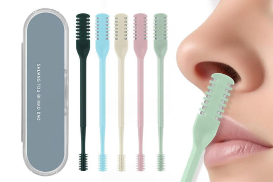 Nose hair trimmer case with double-sided comb tips, multiple colors