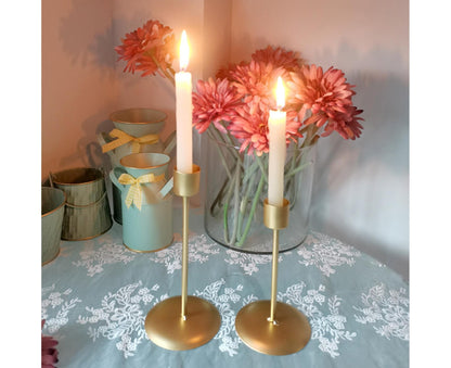 2Pcs Candlestick Exquisite Decorative Simple Nordic Style Candlelight Stand Home Decor -Golden