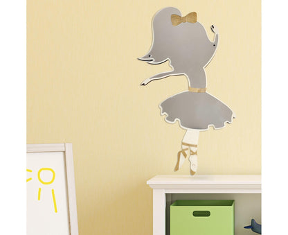 Ballet Girl Wall Mirror-Natural
