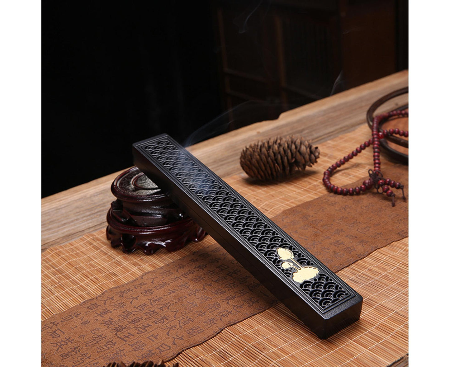 Incense Stick Holder-Black Little Flower