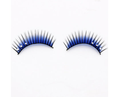 5 Pairs Dual Colors Glitter Rhinestones Artificial Eyelash Party Makeup Tool
