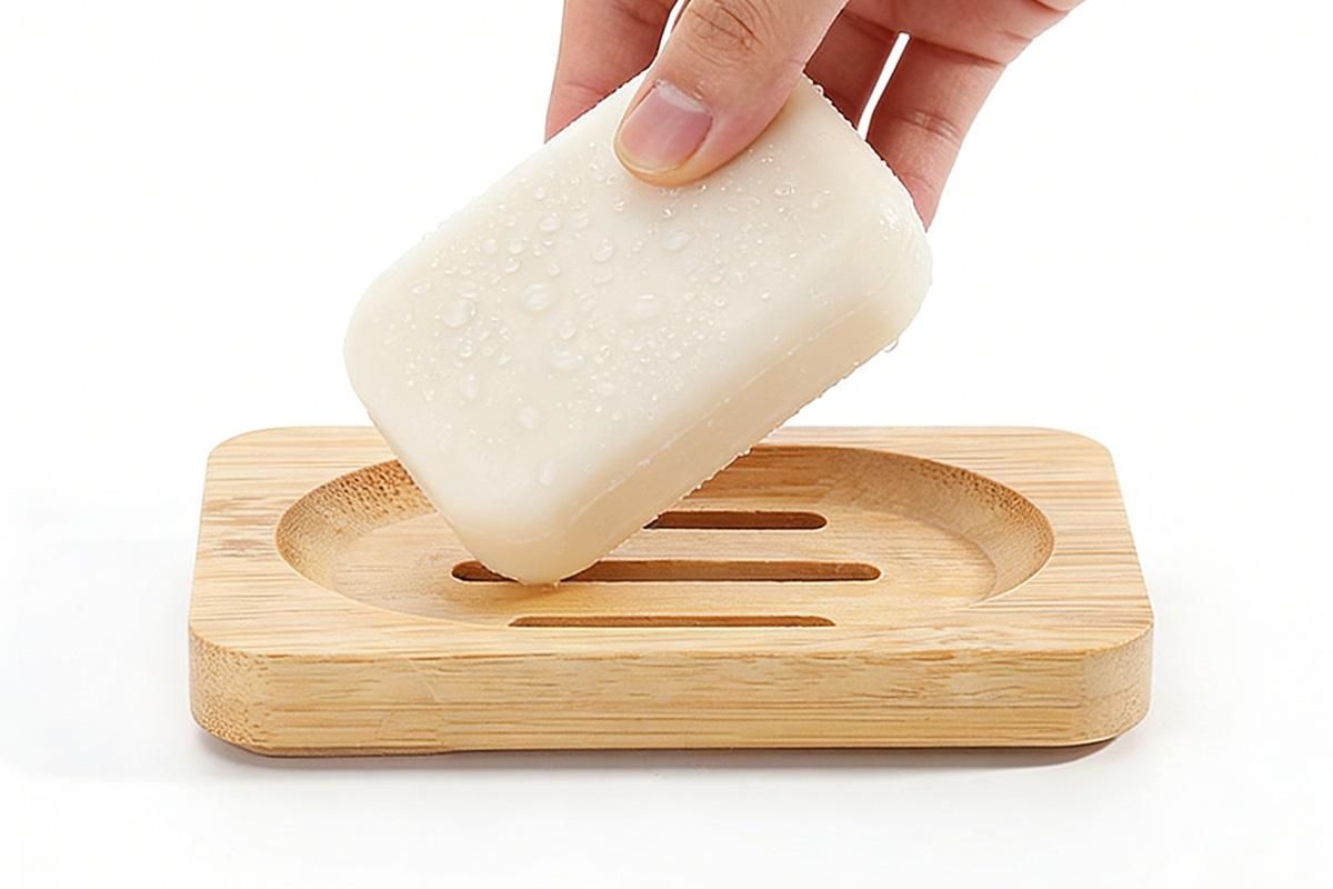 2PCS Wood Soap Dish Storage Soap Holder Soap Tray For Home Bathroom