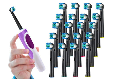 20 Pack Replacement Heads Compatible With Oral B Soft Electric Toothbrush Heads