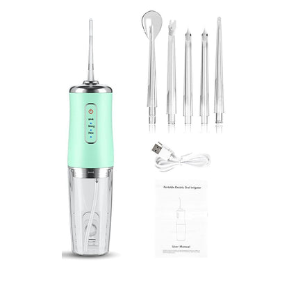 2pcs Water Dental Flosser Electric Water Cordless Cordless Teeth Cleaner for Home Travel -Green and Pink