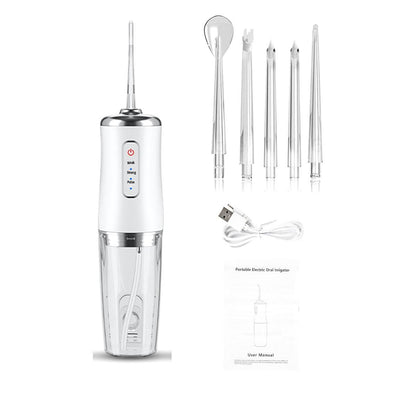 2pcs Water Dental Flosser Electric Water Cordless Cordless Teeth Cleaner for Home Travel -White and Pink