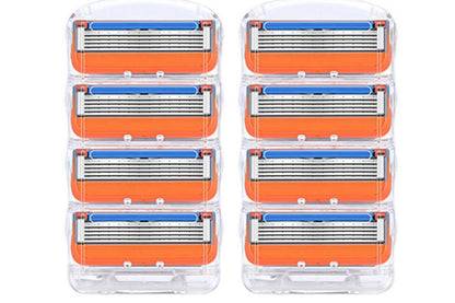 2 Sets of 4 Pcs Replacement 5 Blades Razor Blades for Men Razor Refills for Gillette