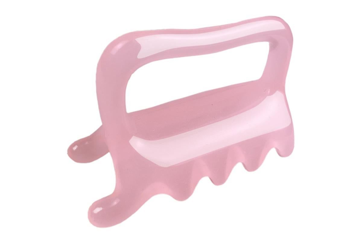 Back Massager Handheld Acupressure Gua Sha Tool for Full Body Muscle Relief -Pink