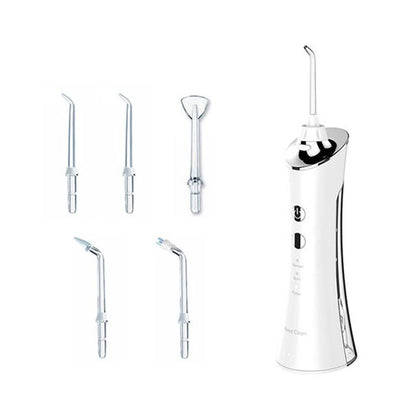 Water Dental Flosser Teeth Cleaner Rechargeable Water-resistant Cordless Water Dental Flosser for Home Travel -Pink