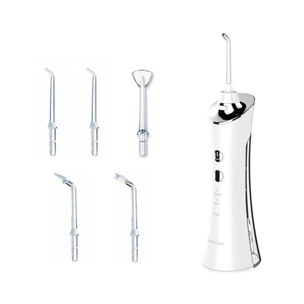 Water Dental Flosser Teeth Cleaner Rechargeable Water-resistant Cordless Water Dental Flosser for Home Travel -Blue