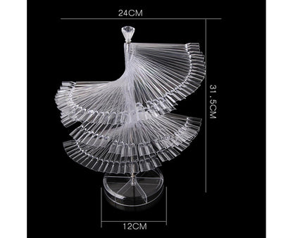 Gel Polish Display Stand Smooth Edge Reusable-Transparent