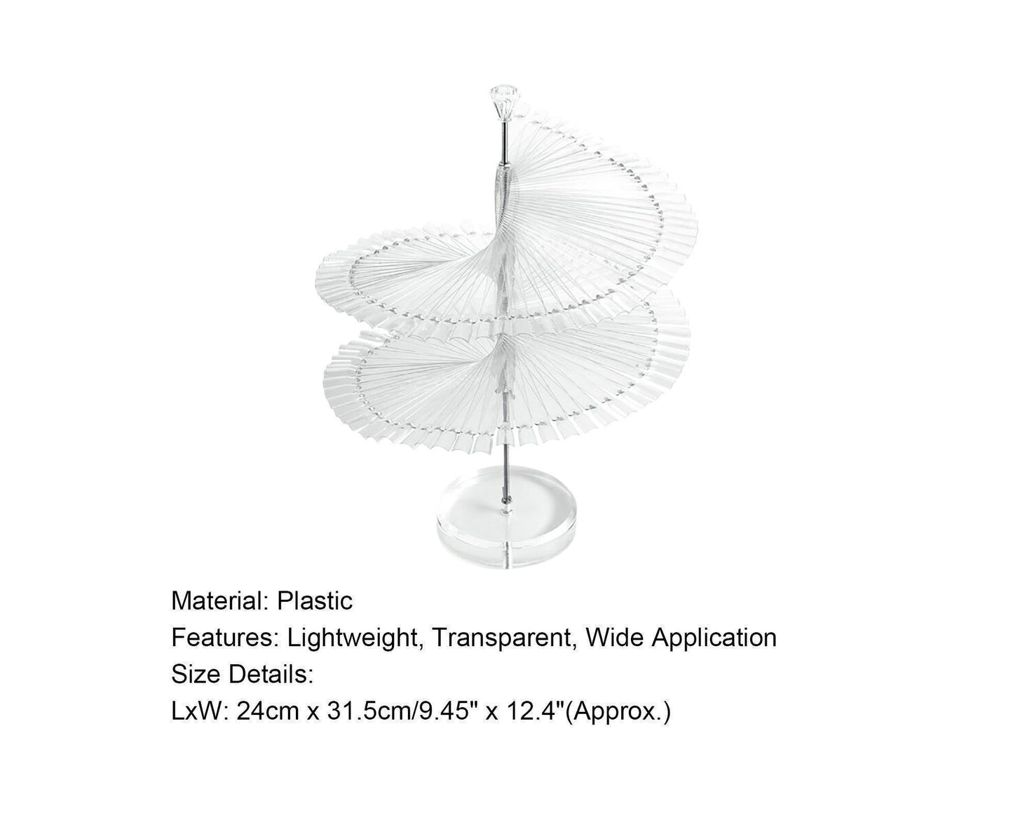 Gel Polish Display Stand Smooth Edge Reusable-Transparent