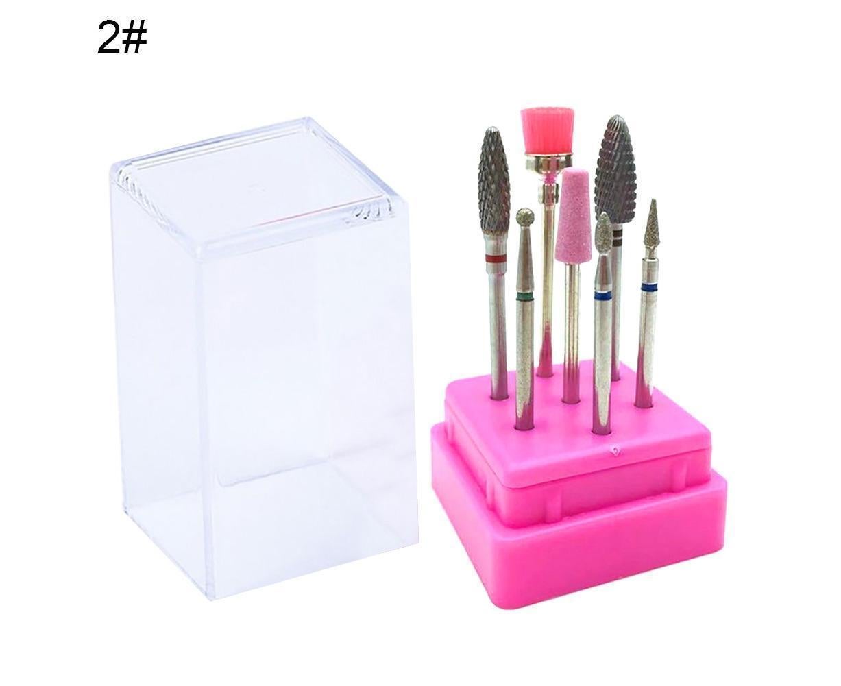 7Pcs Tungsten Steel Ceramics Remove Gel Polish Manicure Pedicure Nail Drill Bits-8#
