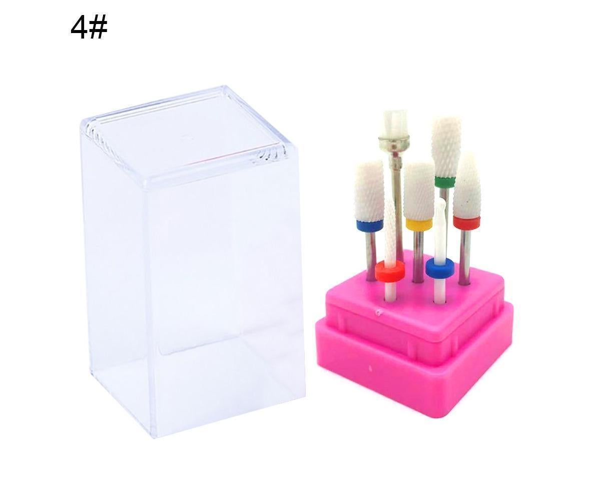 7Pcs Tungsten Steel Ceramics Remove Gel Polish Manicure Pedicure Nail Drill Bits-9#