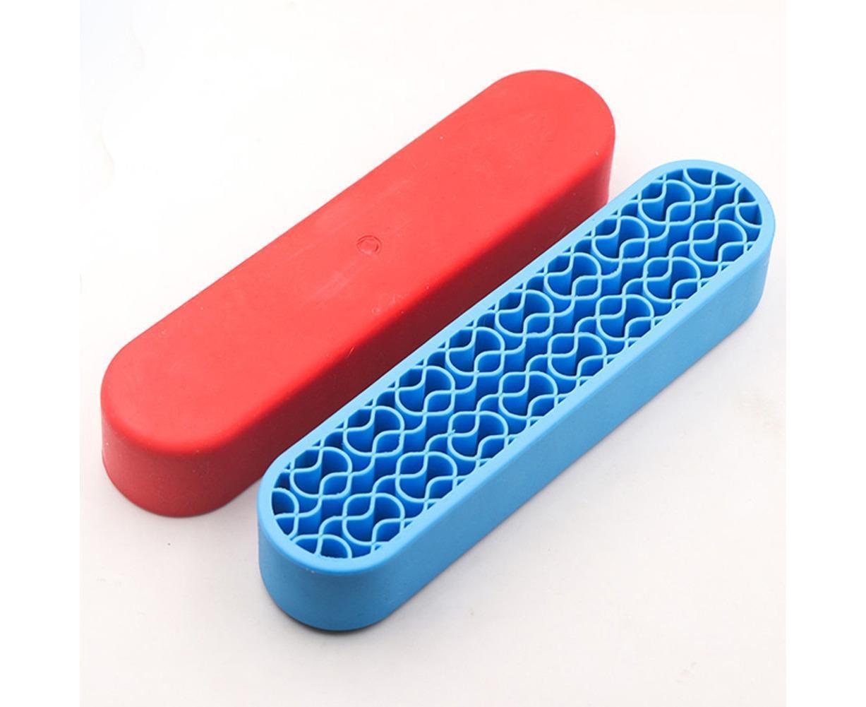 Silicone Nail Pen Holder Makeup Brush Display Stand Storage Case Desk Organizer-Pink