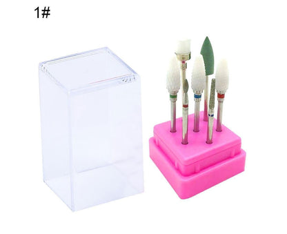 7Pcs Tungsten Steel Ceramics Remove Gel Polish Manicure Pedicure Nail Drill Bits-2#