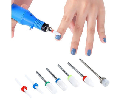 7Pcs Tungsten Steel Ceramics Remove Gel Polish Manicure Pedicure Nail Drill Bits-4#