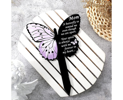 Cemetery Insert Beech Butterfly Stake - Pink