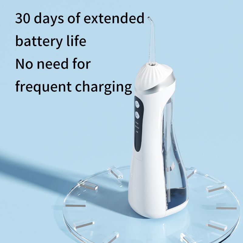 Portable Electric Water Flosser, 3-Speed High-Pressure, Orthodontic Home Oral Care Water Flosser - White