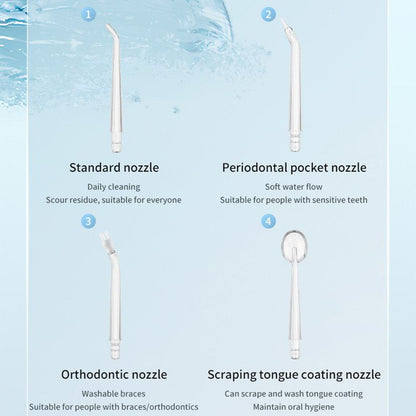 Portable Electric Water Flosser, 3-Speed High-Pressure, Orthodontic Home Oral Care Water Flosser - Pink