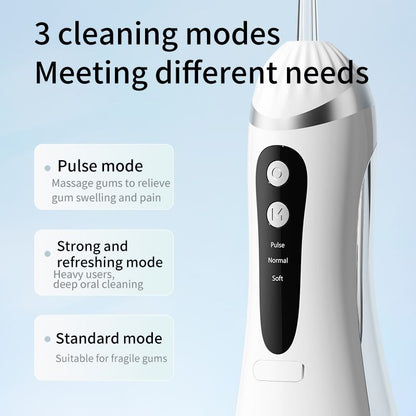 Portable Electric Water Flosser, 3-Speed High-Pressure, Orthodontic Home Oral Care Water Flosser - Pink